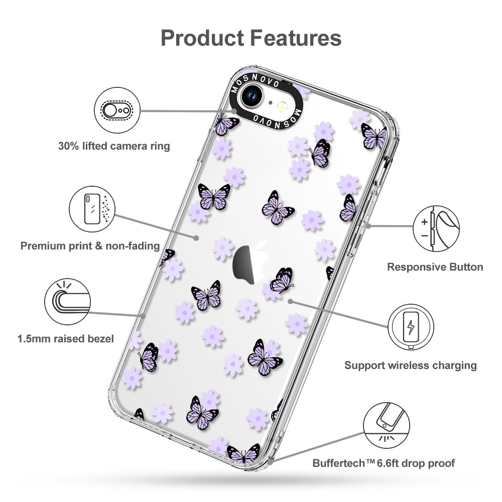 Lilac Butterfly Phone Case - iPhone SE 2022 Case