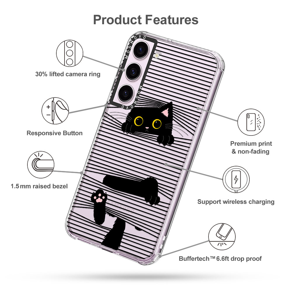 Hidden Black Cat Phone Case - Samsung Galaxy S23 Plus Case