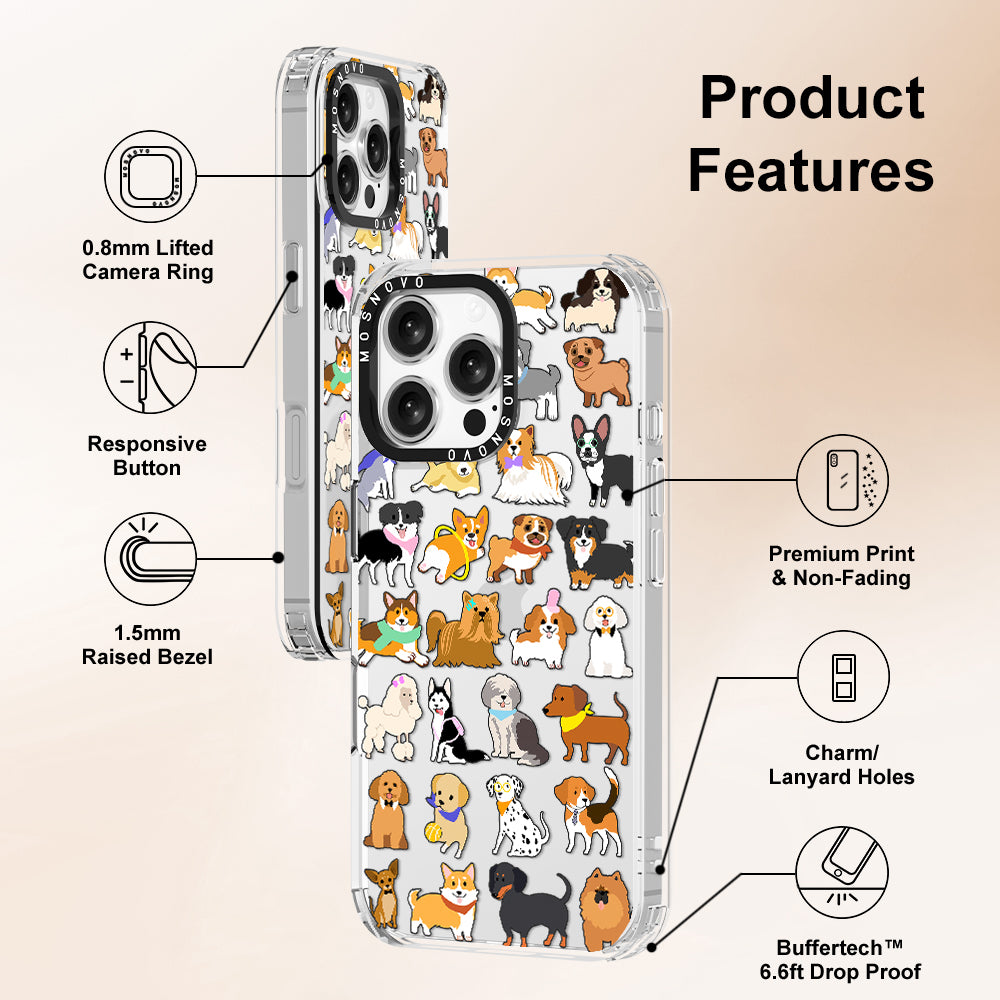 Cute Puppy Phone Case - iPhone 16 Pro Max Case - MOSNOVO