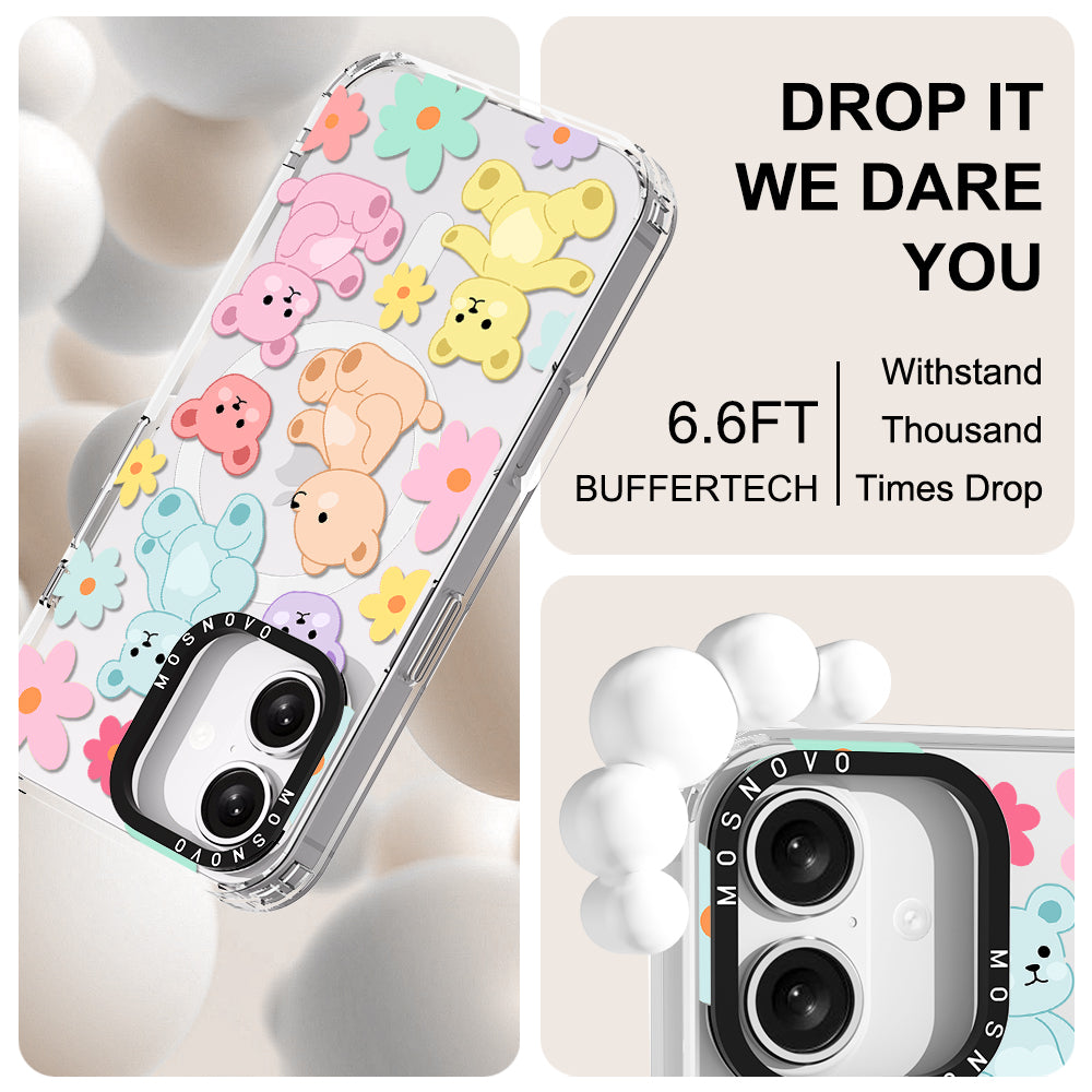 Cute Teddy Bear Phone Case - iPhone 16 Case - MOSNOVO