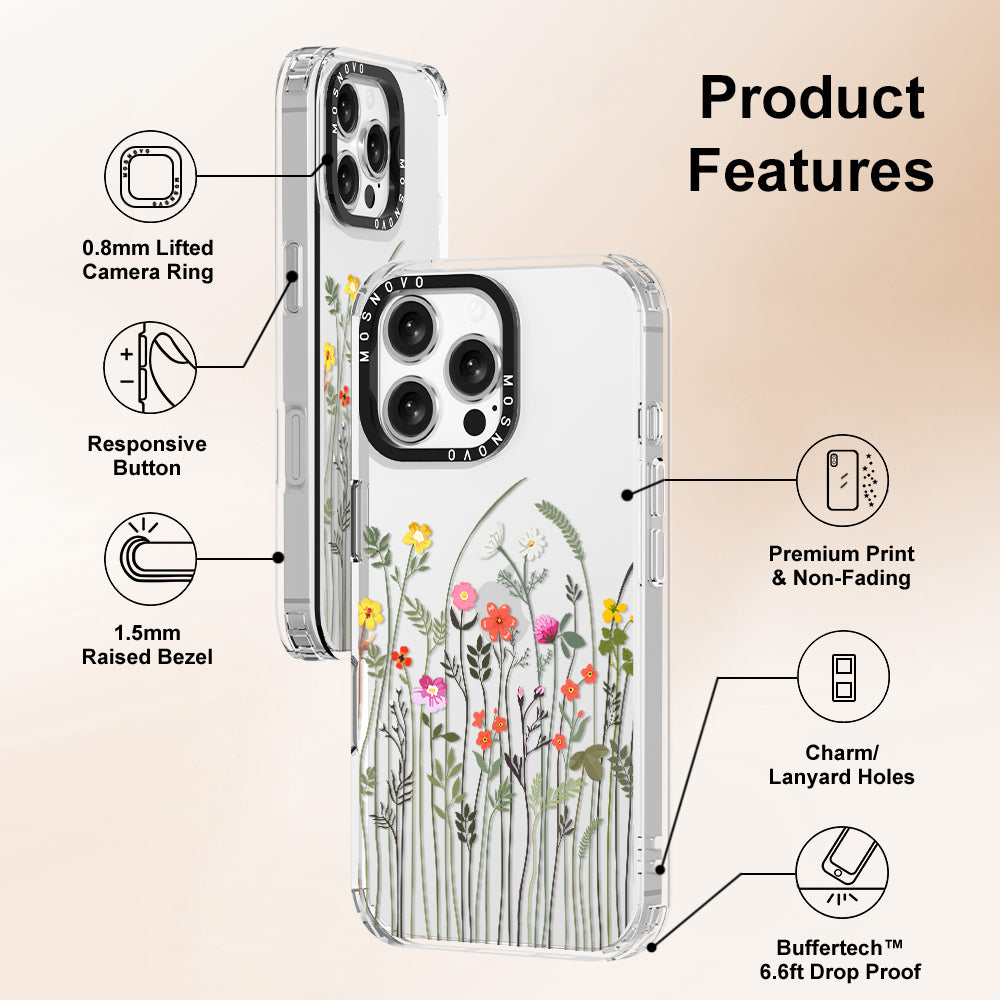 Spring Wildflower Phone Case - iPhone 16 Pro Max Case - MOSNOVO