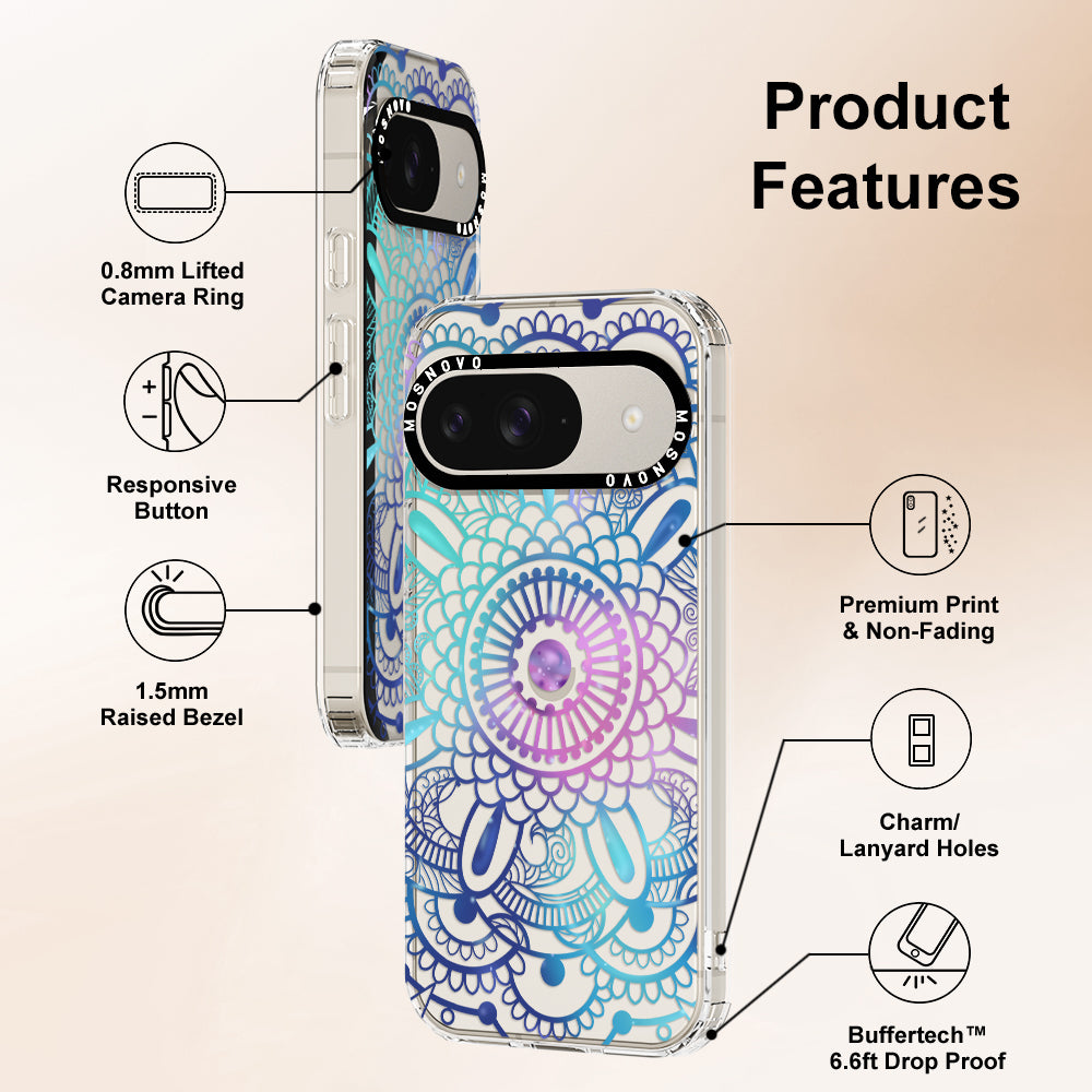 Violet Blue Mandala Phone Case - Google Pixel 9 Case