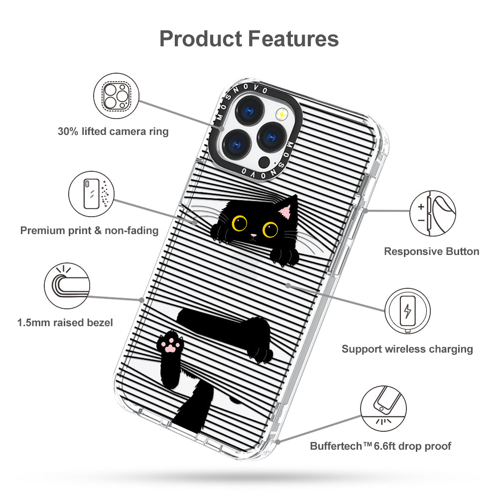 Hidden Black Cat Phone Case - iPhone 13 Pro Max Case