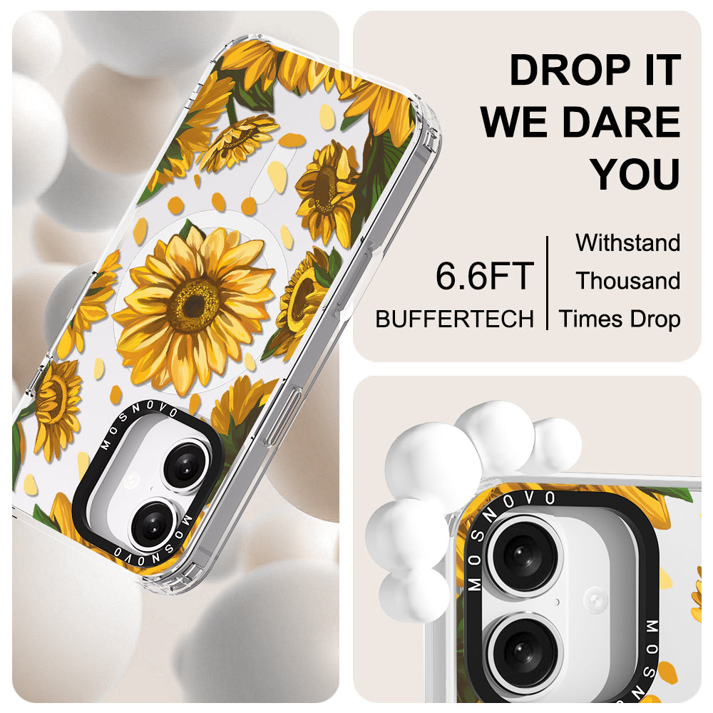 Sunflower Garden Phone Case - iPhone 16 Plus Case - MOSNOVO