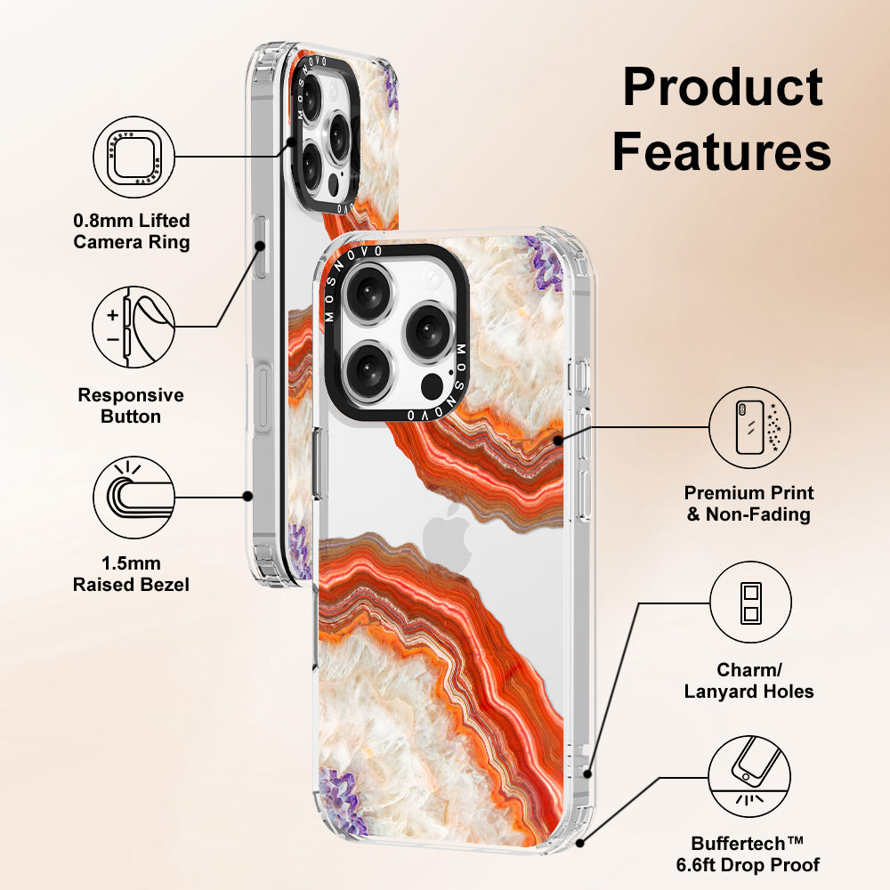 Agate Red Phone Case - iPhone 16 Pro Case - MOSNOVO