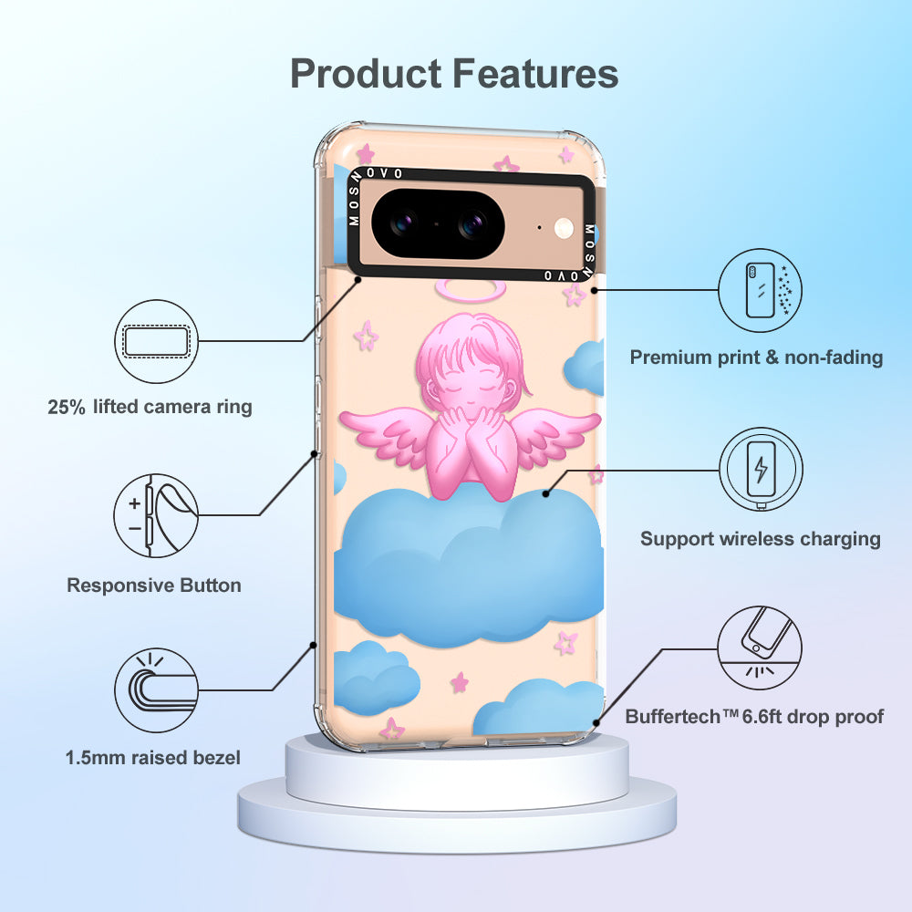 Pink Serenity Angel Phone Case - Google Pixel 8 Case