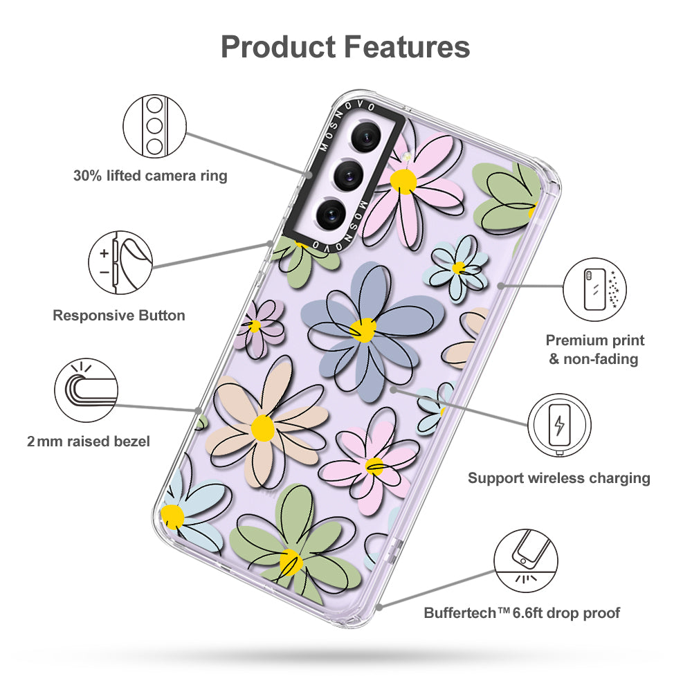 Linear Blooms Phone Case - Samsung Galaxy S21 FE Case