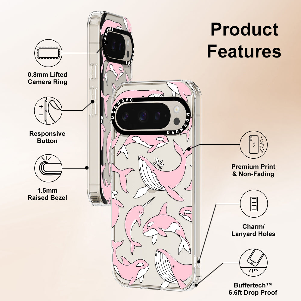 Pink Whales Phone Case - Google Pixel 9 Pro XL Case