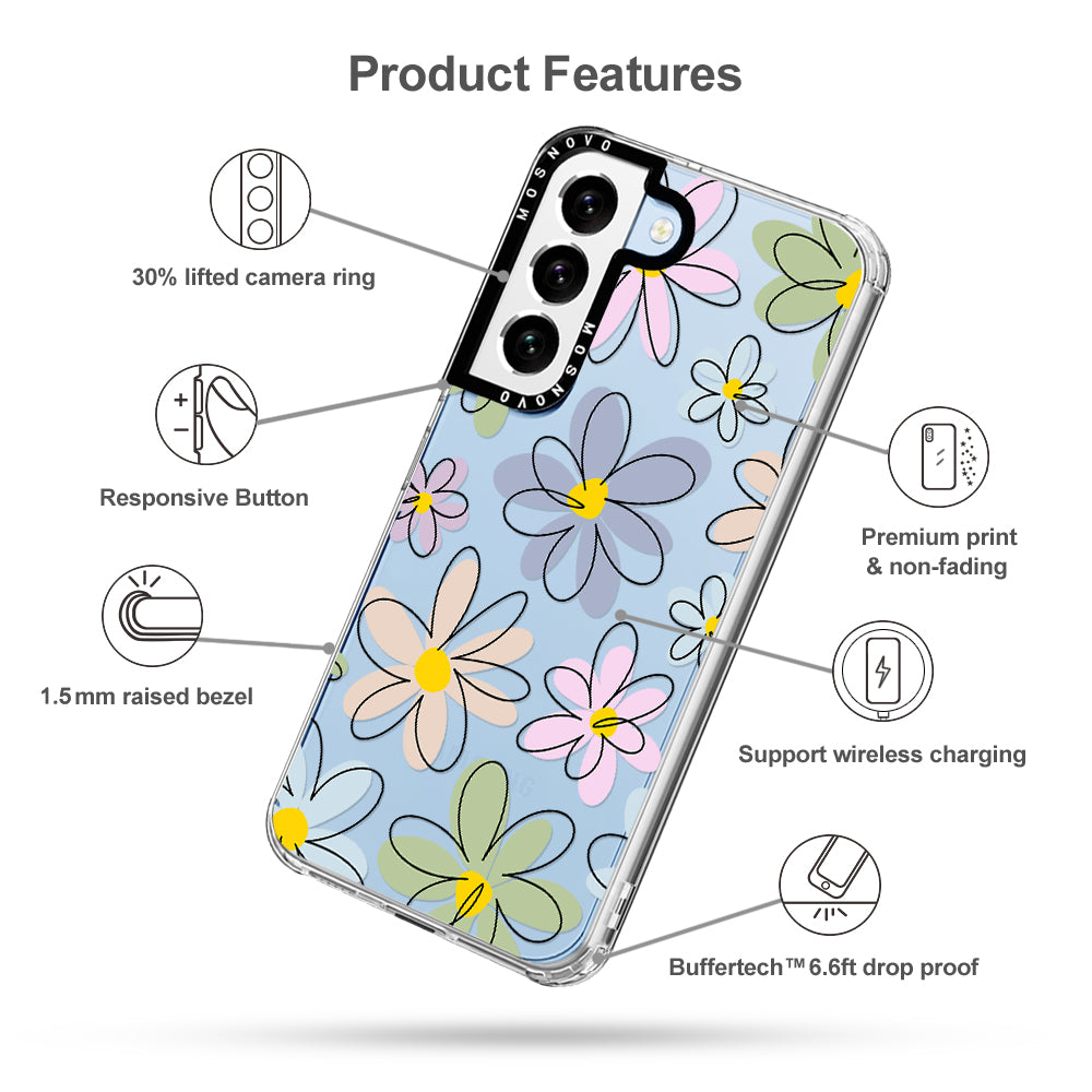 Linear Blooms Phone Case - Samsung Galaxy S22 Plus Case