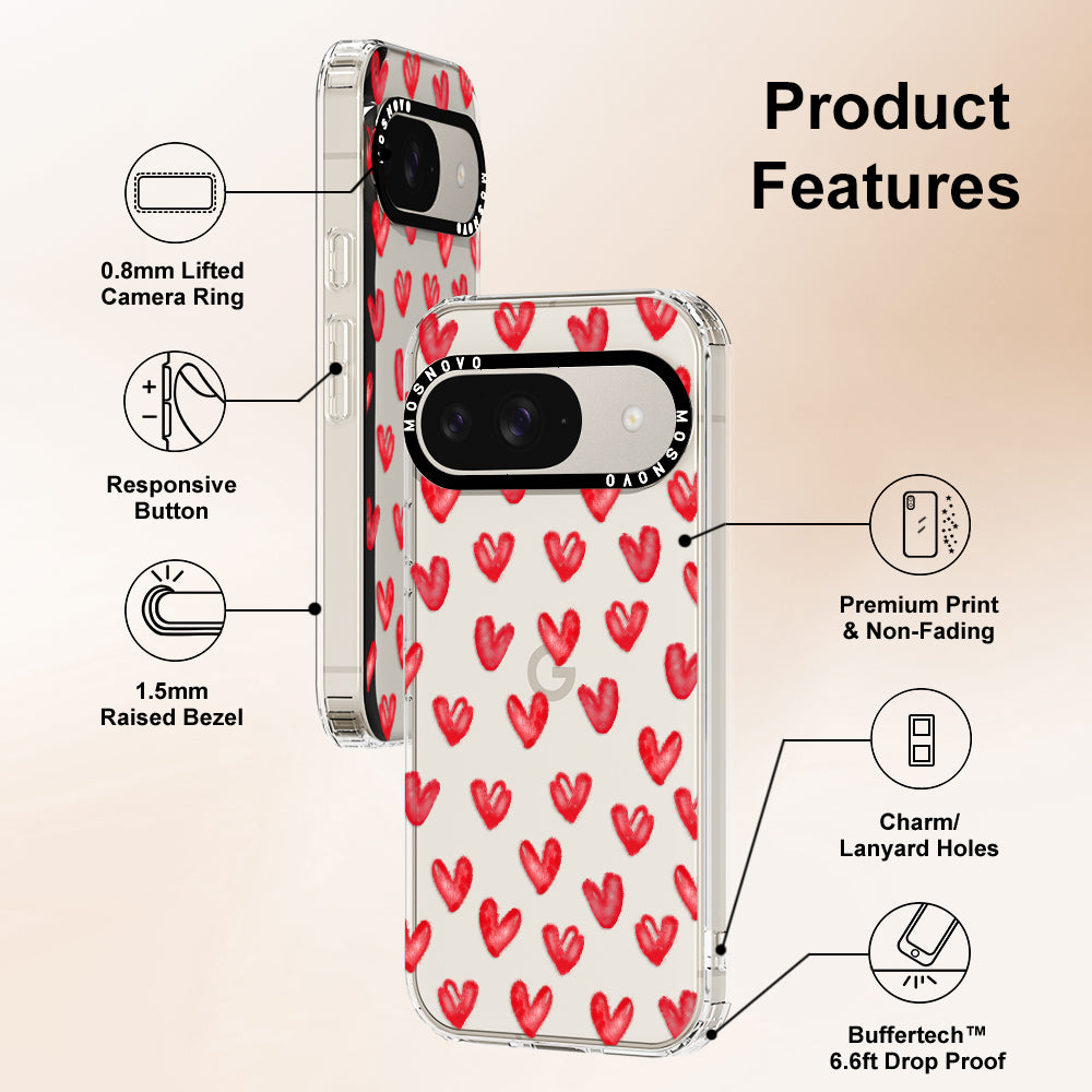 Cute Little Heart Phone Case - Google Pixel 9 Case