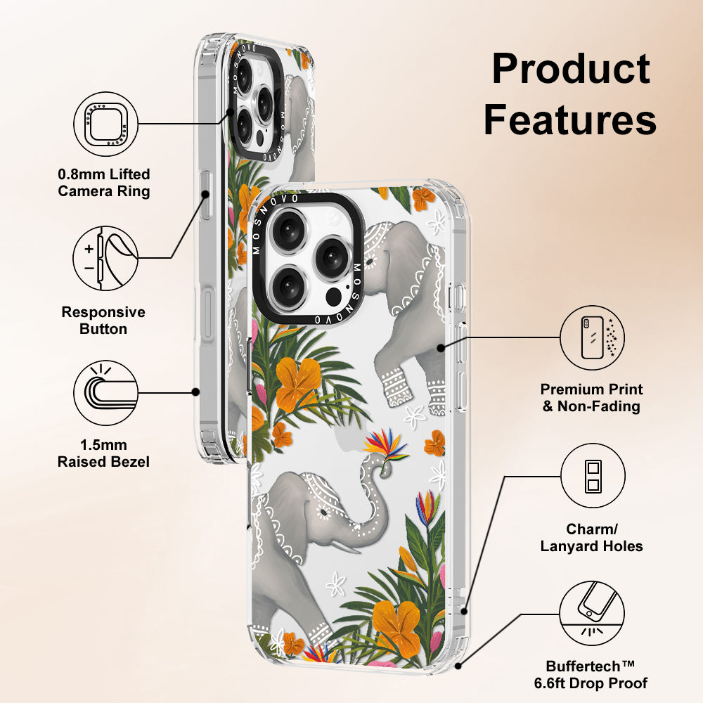 Elephant Phone Case - iPhone 16 Pro Max Case - MOSNOVO