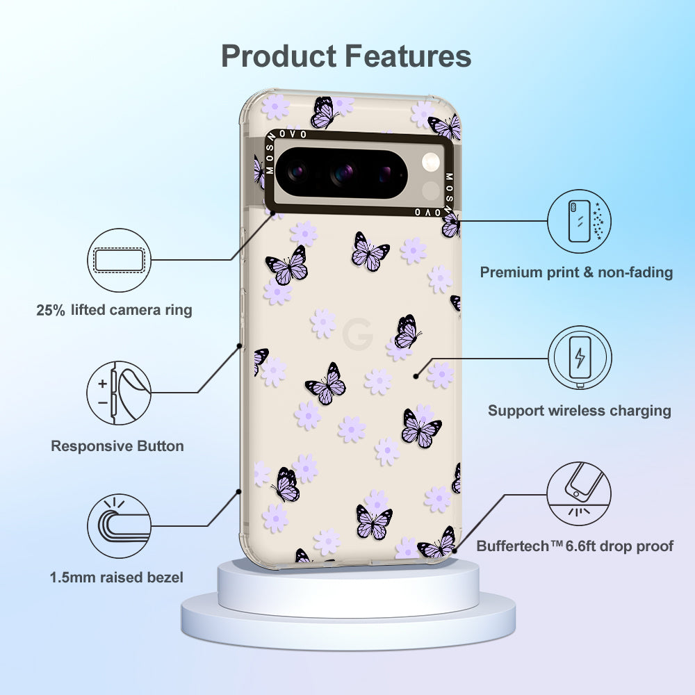 Lilac Butterfly Phone Case - Google Pixel 8 Pro Case