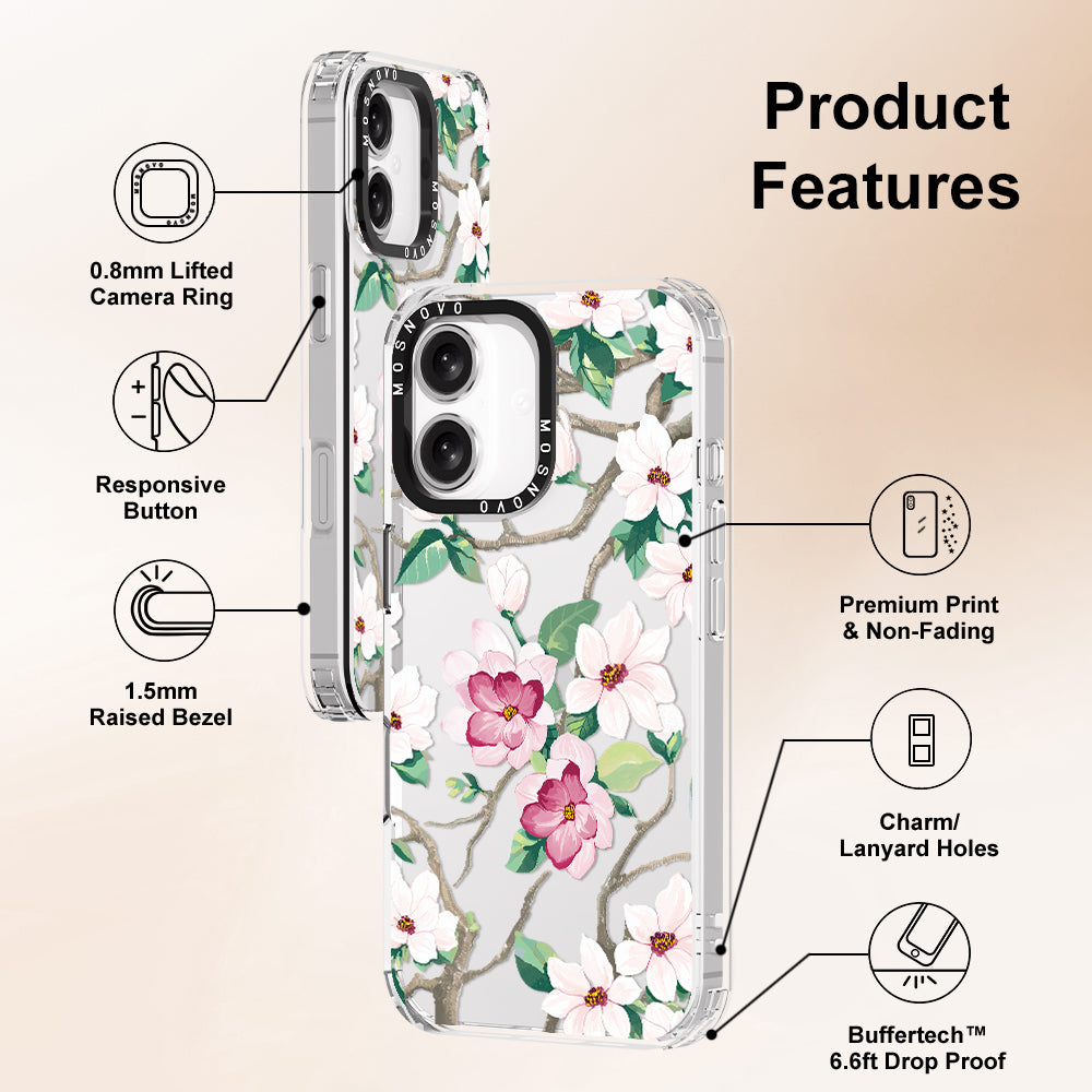 Magnolia Phone Case - iPhone 16 Plus Case - MOSNOVO