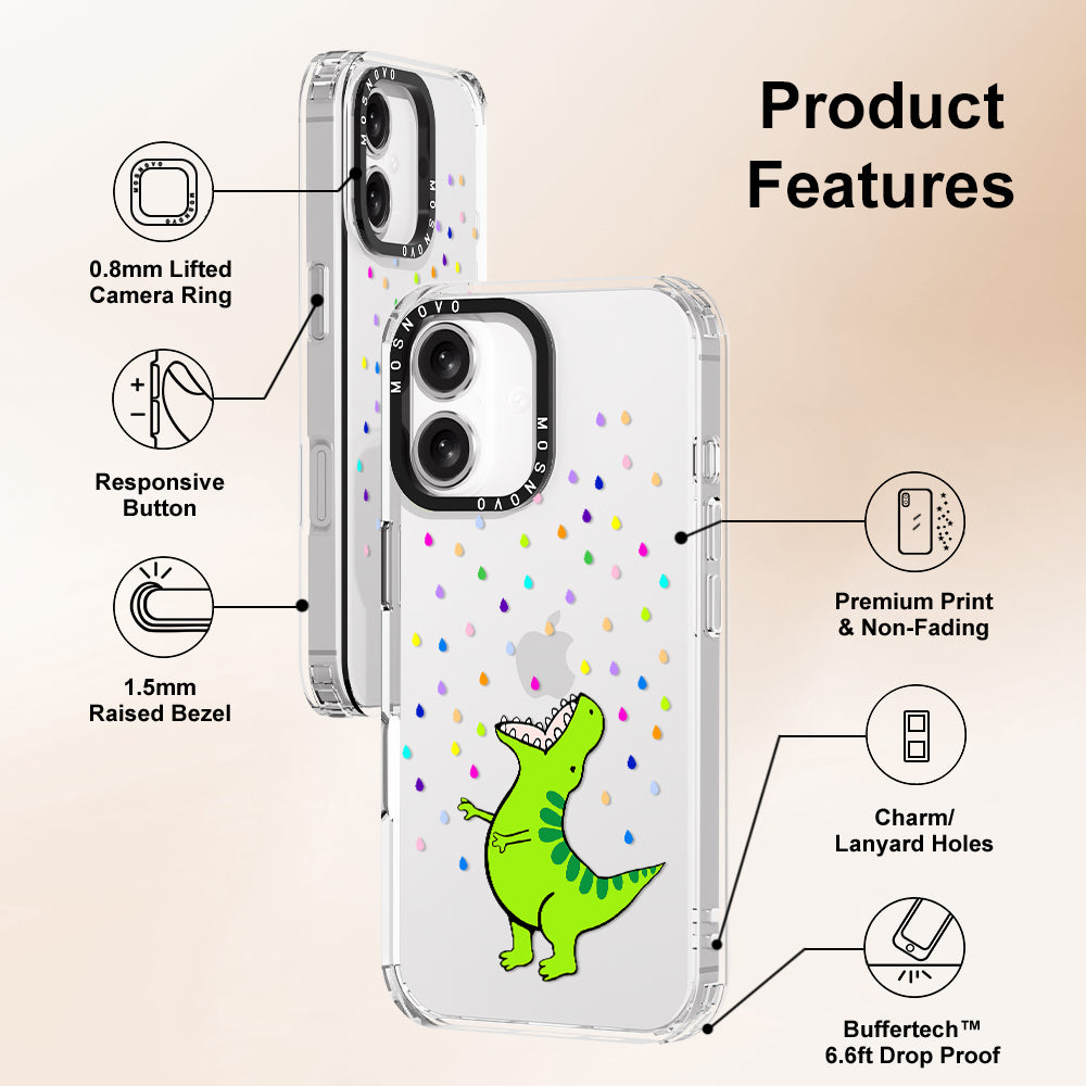 Rainbow Dinosaur Phone Case - iPhone 16 Case - MOSNOVO