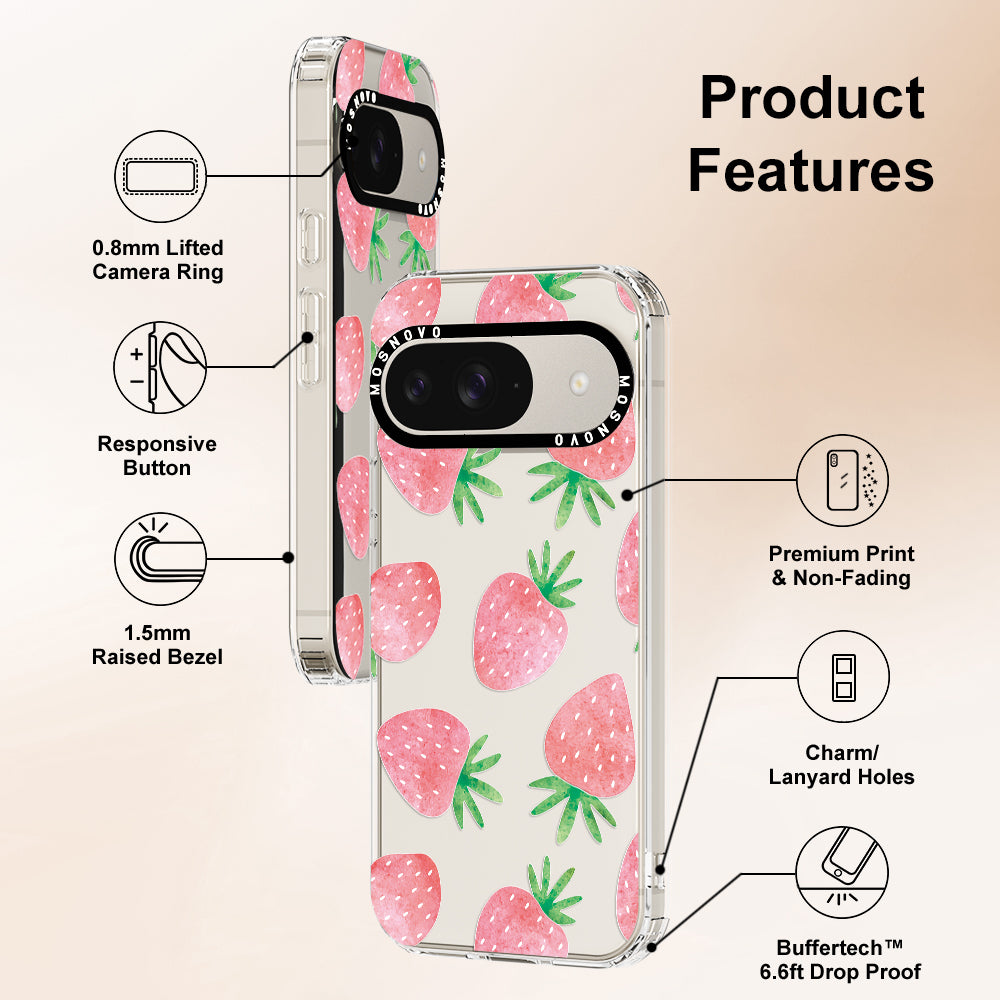 Pastel Strawberry Phone Case - Google Pixel 9 Case