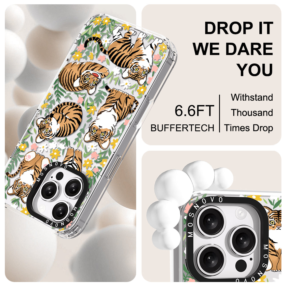 Cute Tiger Phone Case - iPhone 16 Pro Max Case - MOSNOVO