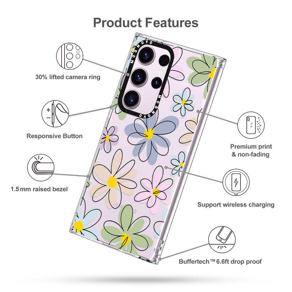 Linear Blooms Phone Case - Samsung Galaxy S23 Ultra Case