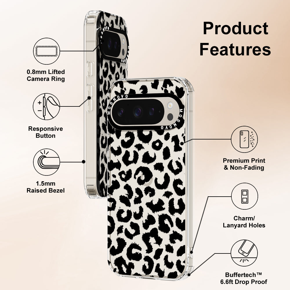 Black Leopard Print Phone Case - Google Pixel 9 Pro Case