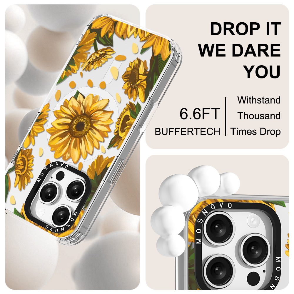 Sunflower Garden Phone Case - iPhone 16 Pro Case - MOSNOVO