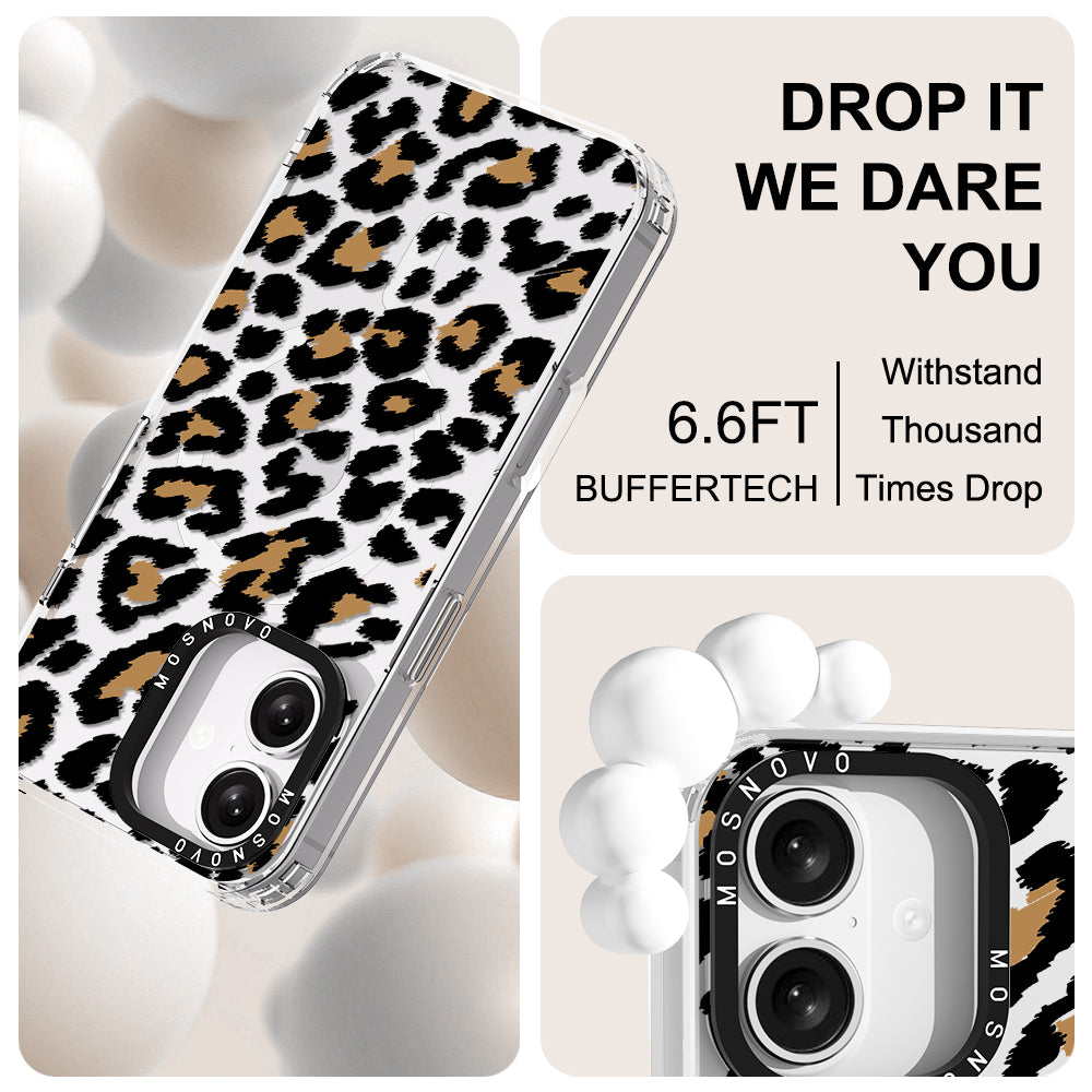 Leopard Print Phone Case - iPhone 16 Plus Case - MOSNOVO