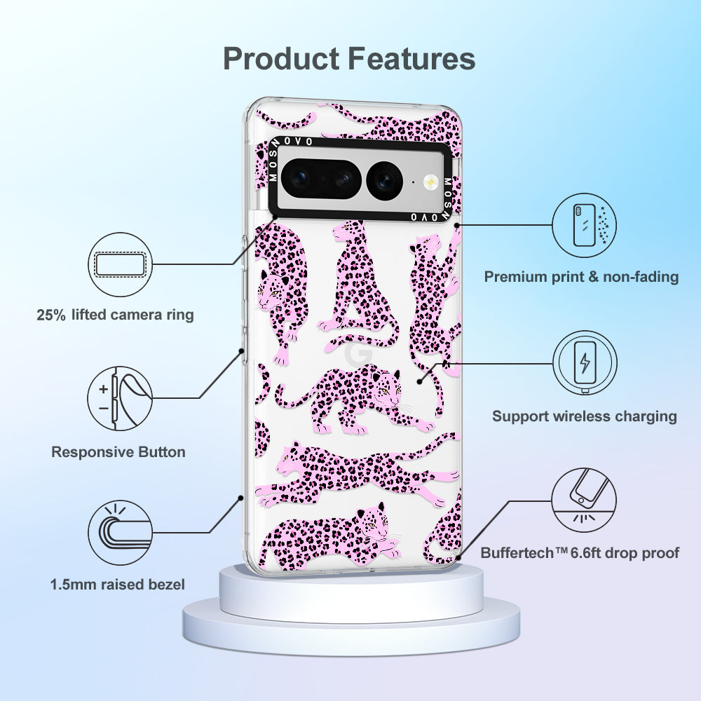 Pink Leopard Phone Case - Google Pixel 7 Pro Case