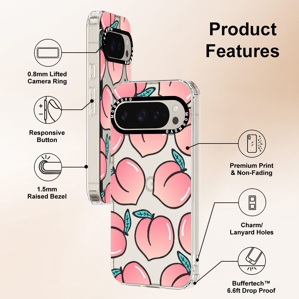 Cute Peach Phone Case - Google Pixel 9 Pro Case