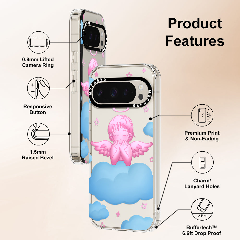 Pink Serenity Angel Phone Case - Google Pixel 9 Pro Case