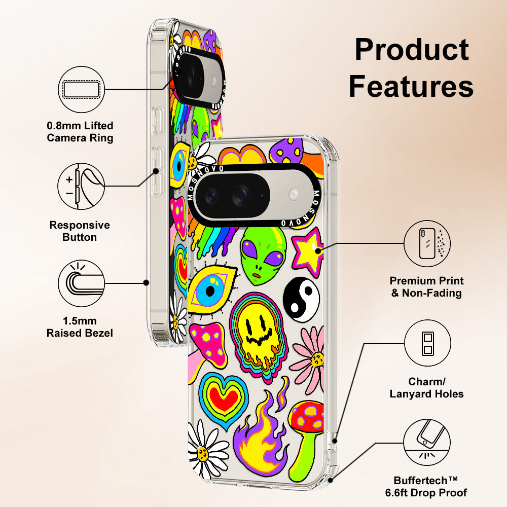 Hippie Sticker Phone Case - Google Pixel 9 Case