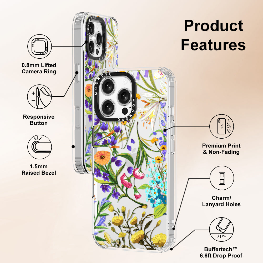 Summer Flower Holidays Phone Case - iPhone 16 Pro Max Case - MOSNOVO