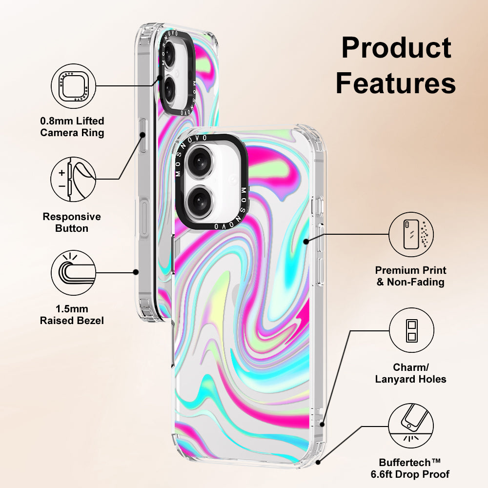 Psychedelic Swirls Phone Case - iPhone 16 Plus Case - MOSNOVO