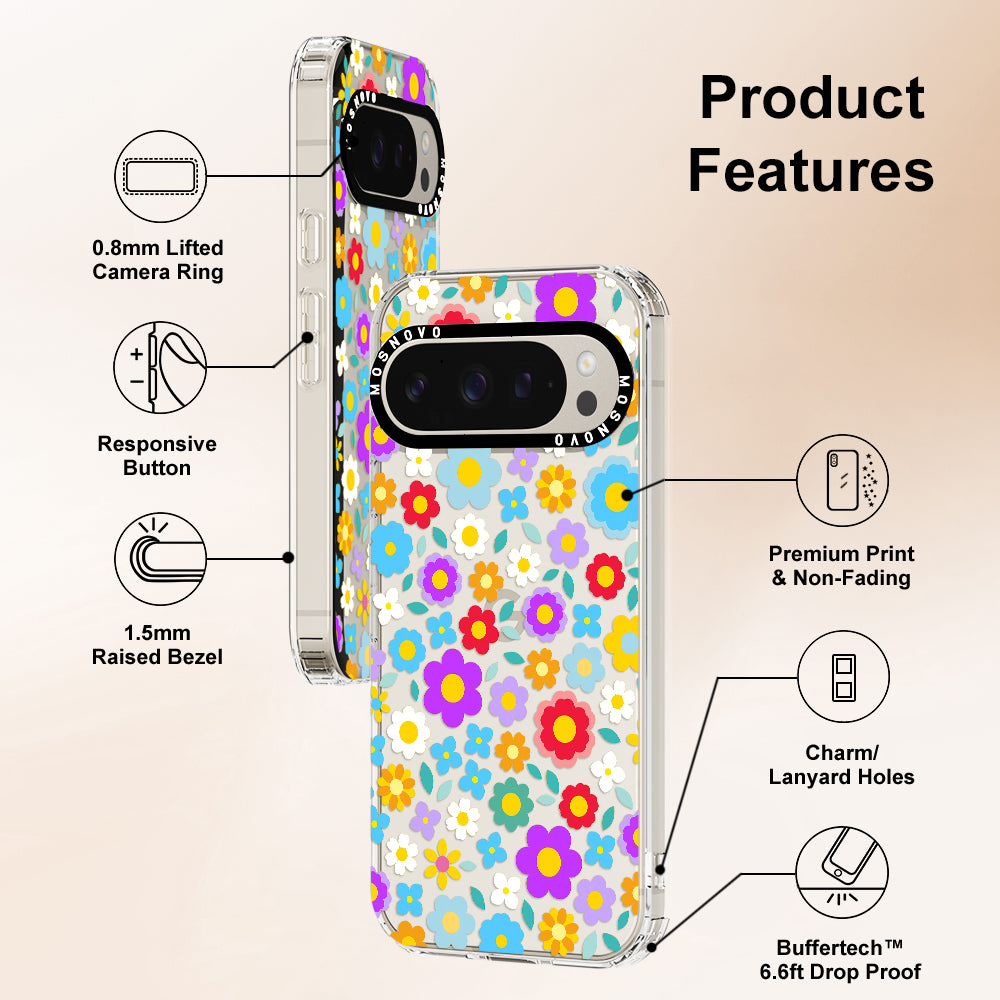 Groovy Floral Phone Case - Google Pixel 9 Pro Case