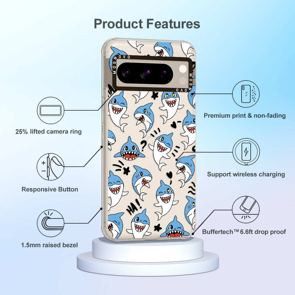 Cute Sharks Phone Case - Google Pixel 8 Pro Case