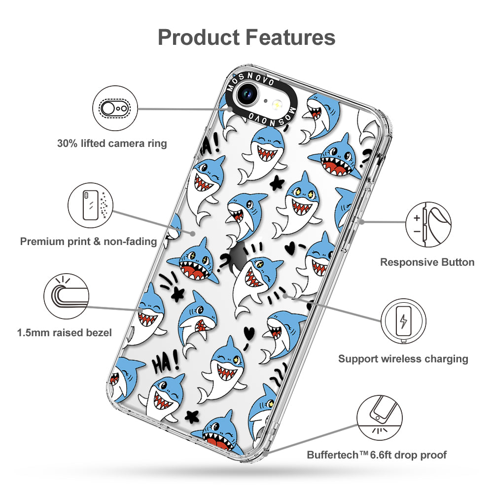 Cute Sharks Phone Case - iPhone SE 2022 Case