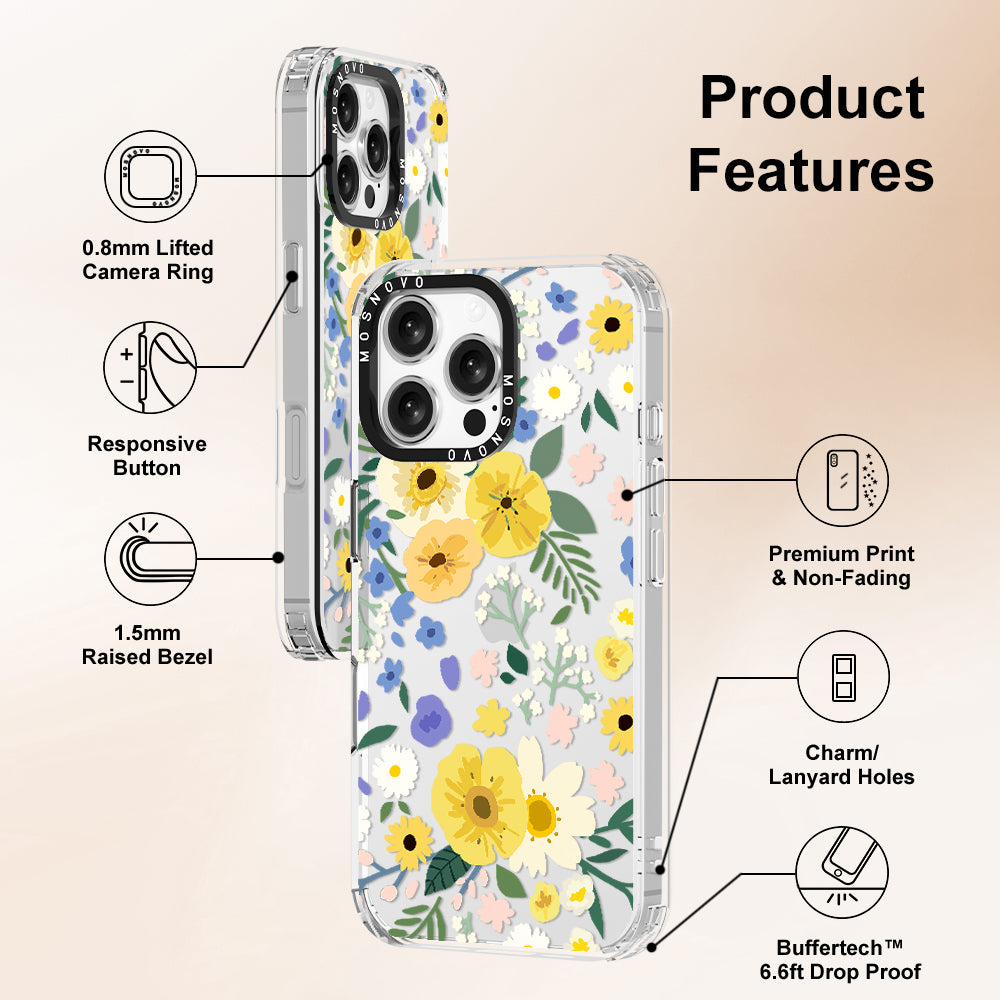 Spring Wild Floral Phone Case - iPhone 16 Pro Max Case - MOSNOVO