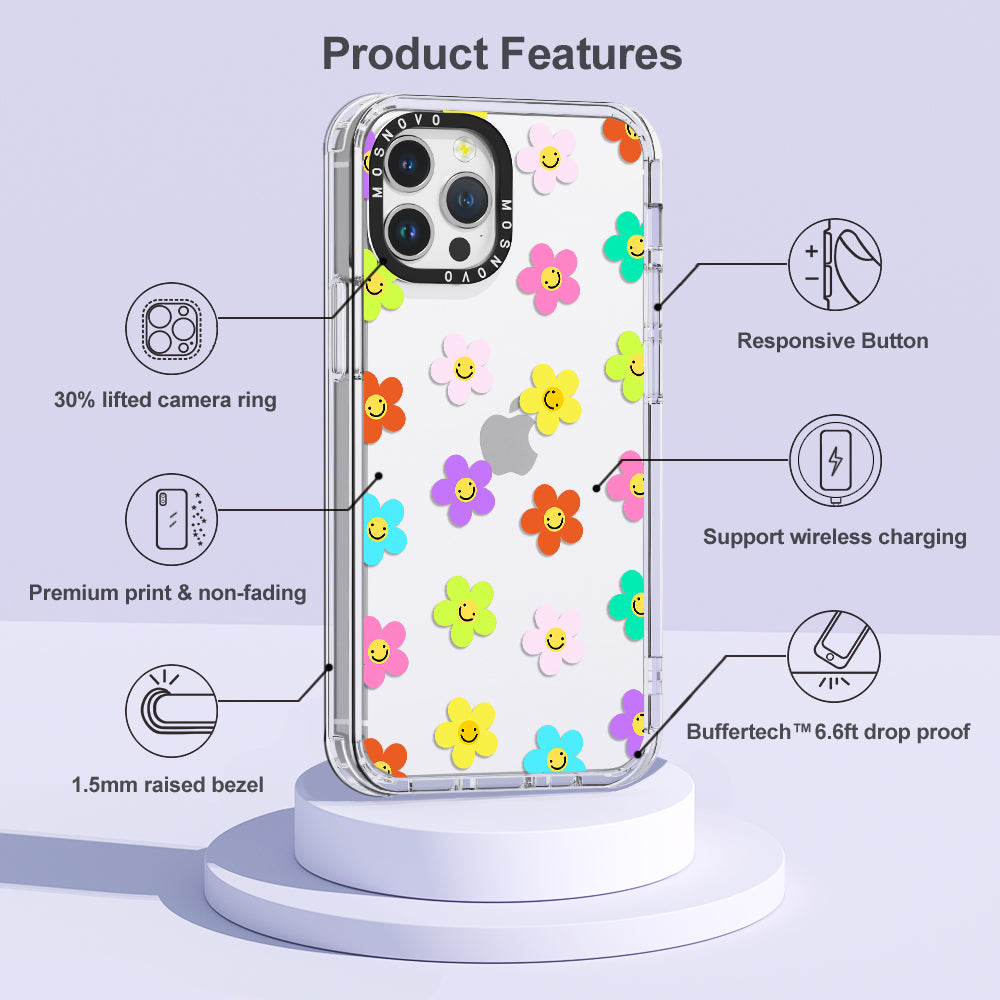 Smile Floral Phone Case - iPhone 12 Pro Max Case