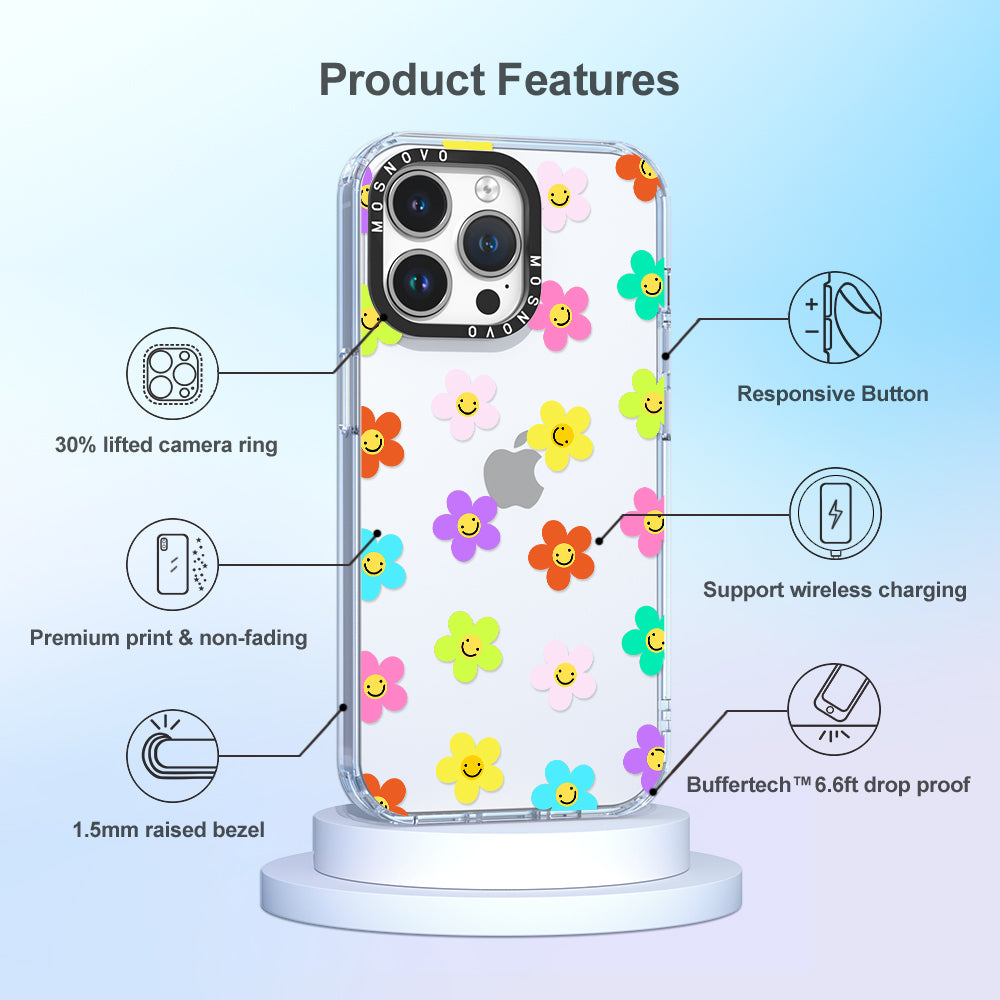 Smile Floral Phone Case - iPhone 14 Pro Max Case