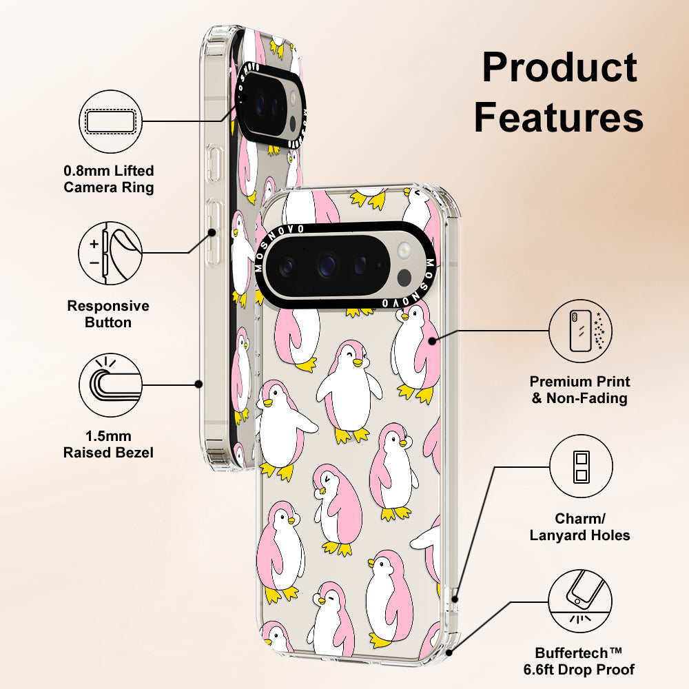 Pink Penguins Phone Case - Google Pixel 9 Pro Case