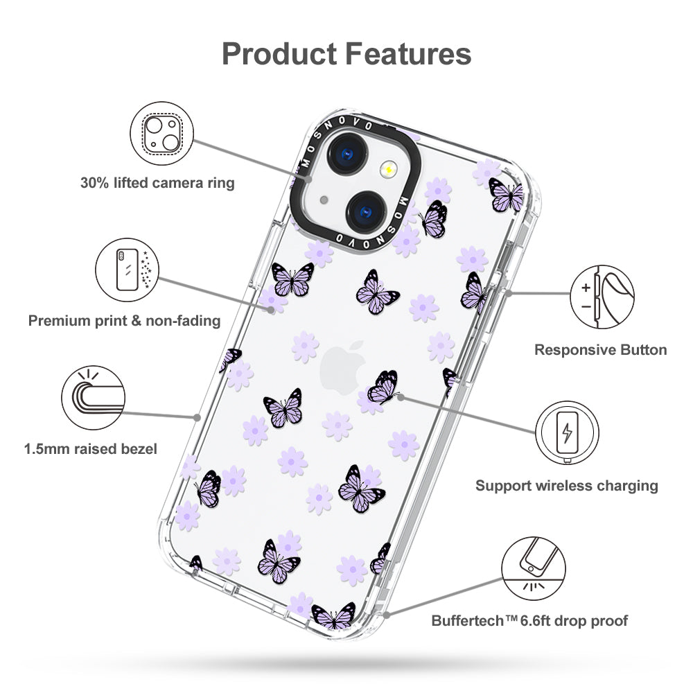 Lilac Butterfly Phone Case - iPhone 13 Mini Case