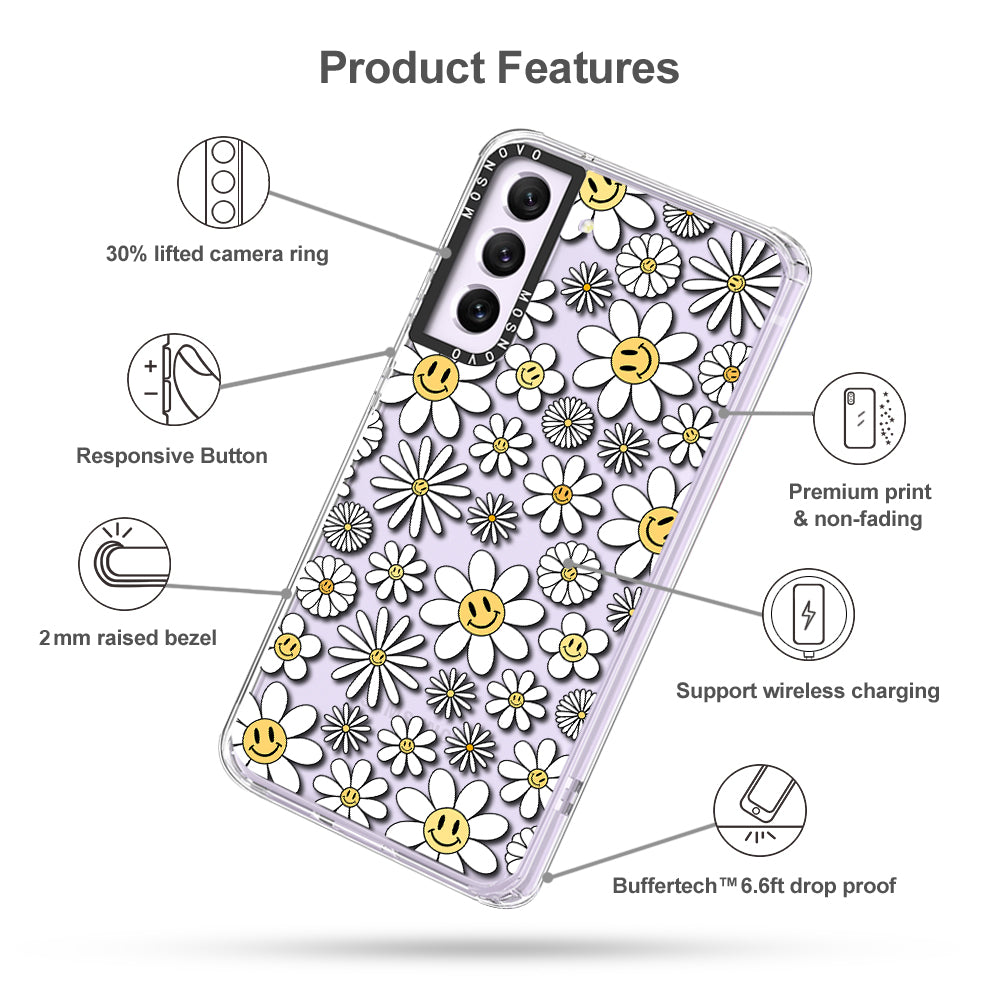 Happy Daisy Blooms Phone Case - Samsung Galaxy S21 FE Case