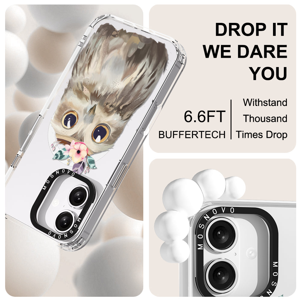 Cute Owl Phone Case - iPhone 16 Plus Case - MOSNOVO