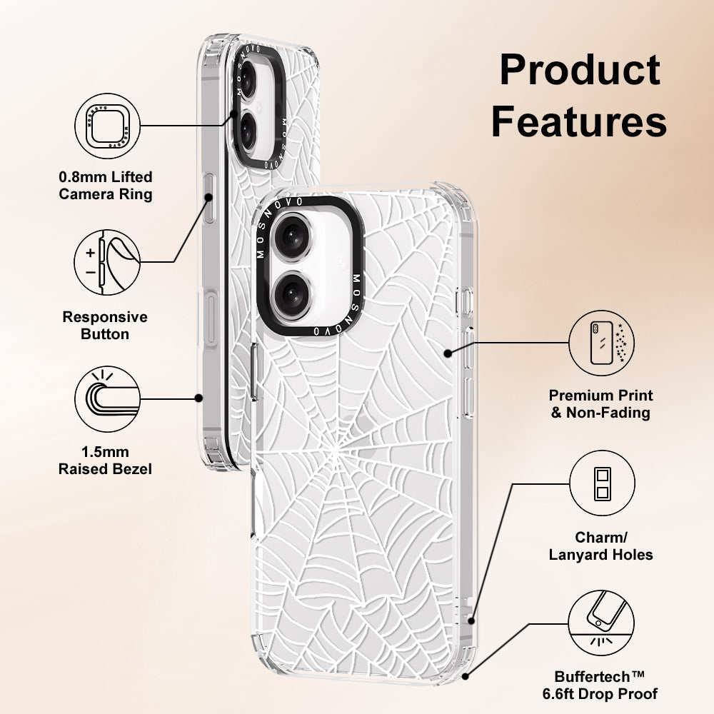 Spider Web Phone Case - iPhone 16 Plus Case - MOSNOVO