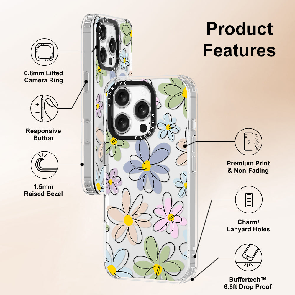 Linear Blooms Phone Case - iPhone 16 Pro Case