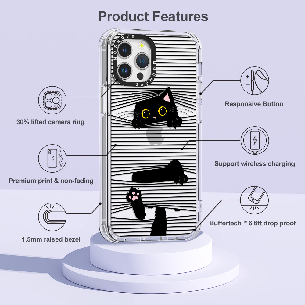 Hidden Black Cat Phone Case - iPhone 12 Pro Max Case