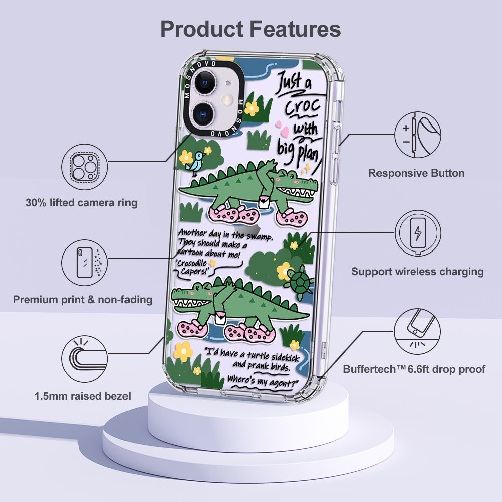 Croc with Big Plan Phone Case - iPhone 11 Case