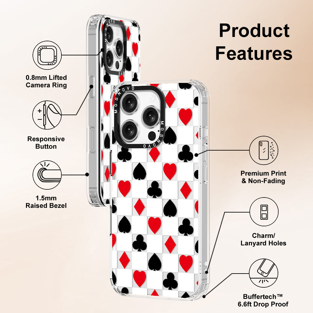 Checker Poker Phone Case - iPhone 16 Pro Case - MOSNOVO