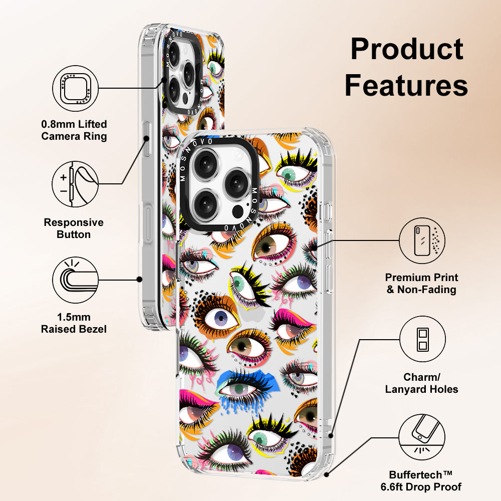 Eyes Phone Case - iPhone 16 Pro Max Case - MOSNOVO