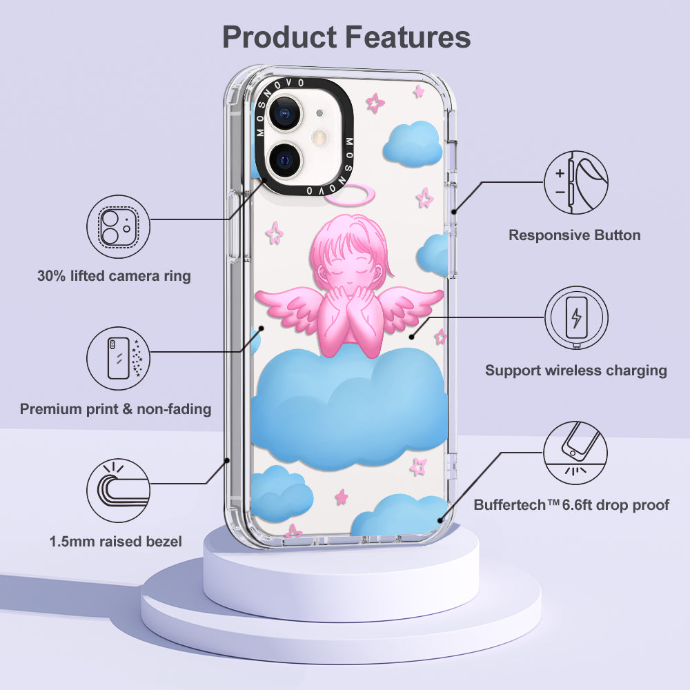 Pink Serenity Angel Phone Case - iPhone 12 Pro Case