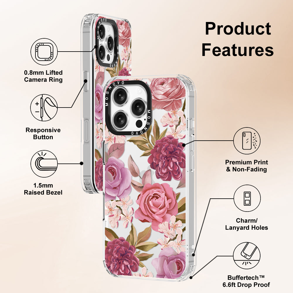 Blossom Flowe Floral Phone Case - iPhone 16 Pro Max Case - MOSNOVO