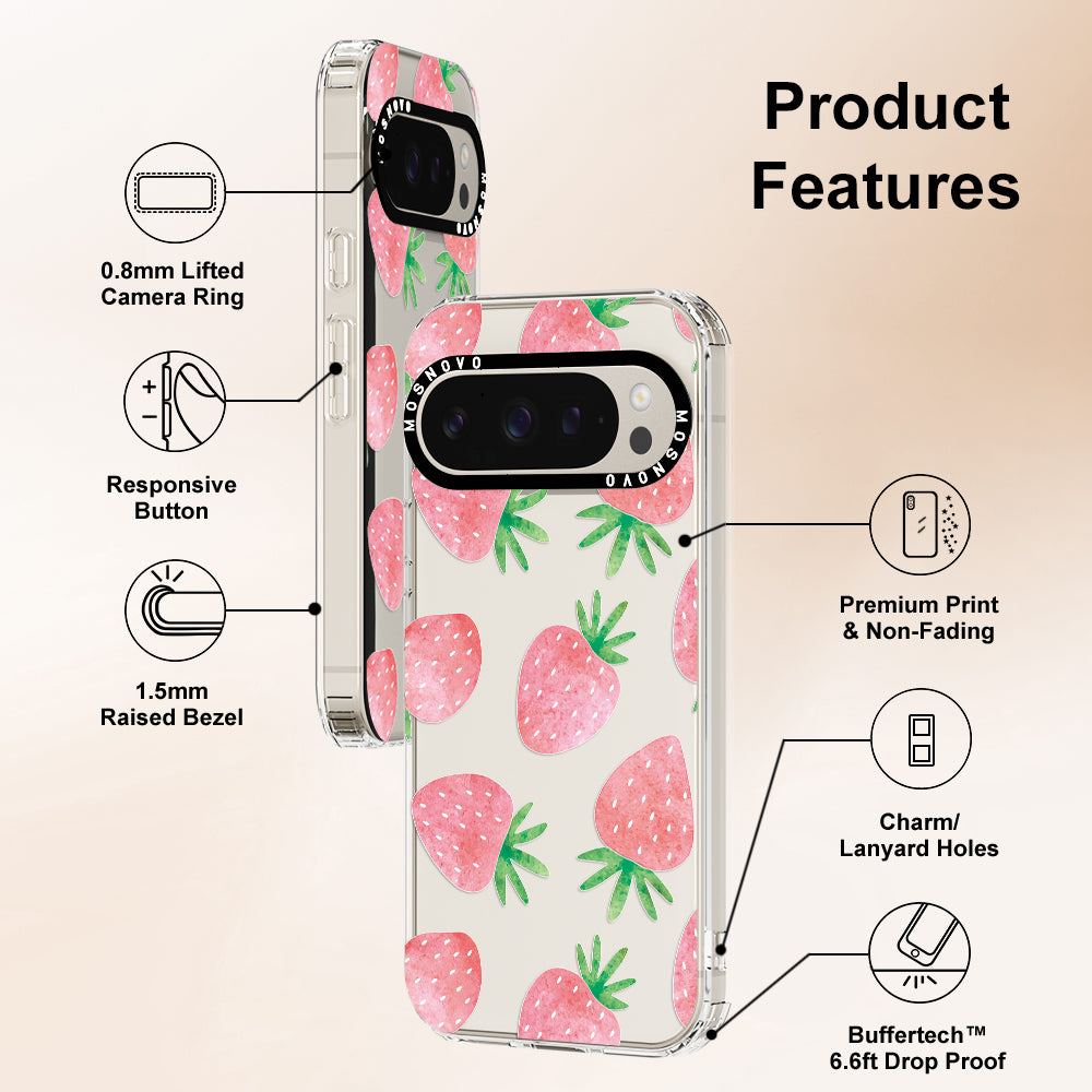 Pastel Strawberry Phone Case - Google Pixel 9 Pro XL Case