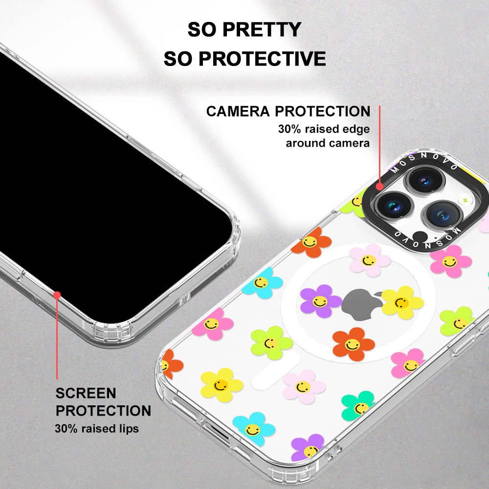 Smile Floral Phone Case - iPhone 14 Pro Max Case